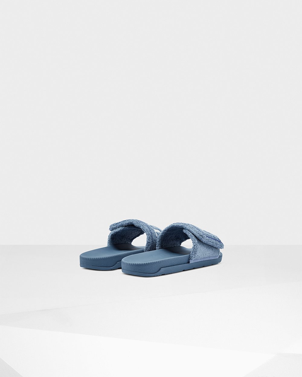 Chanclas Hunter Hombre Azules Original Terry Towelling Logo Adjustable 192657-LKU